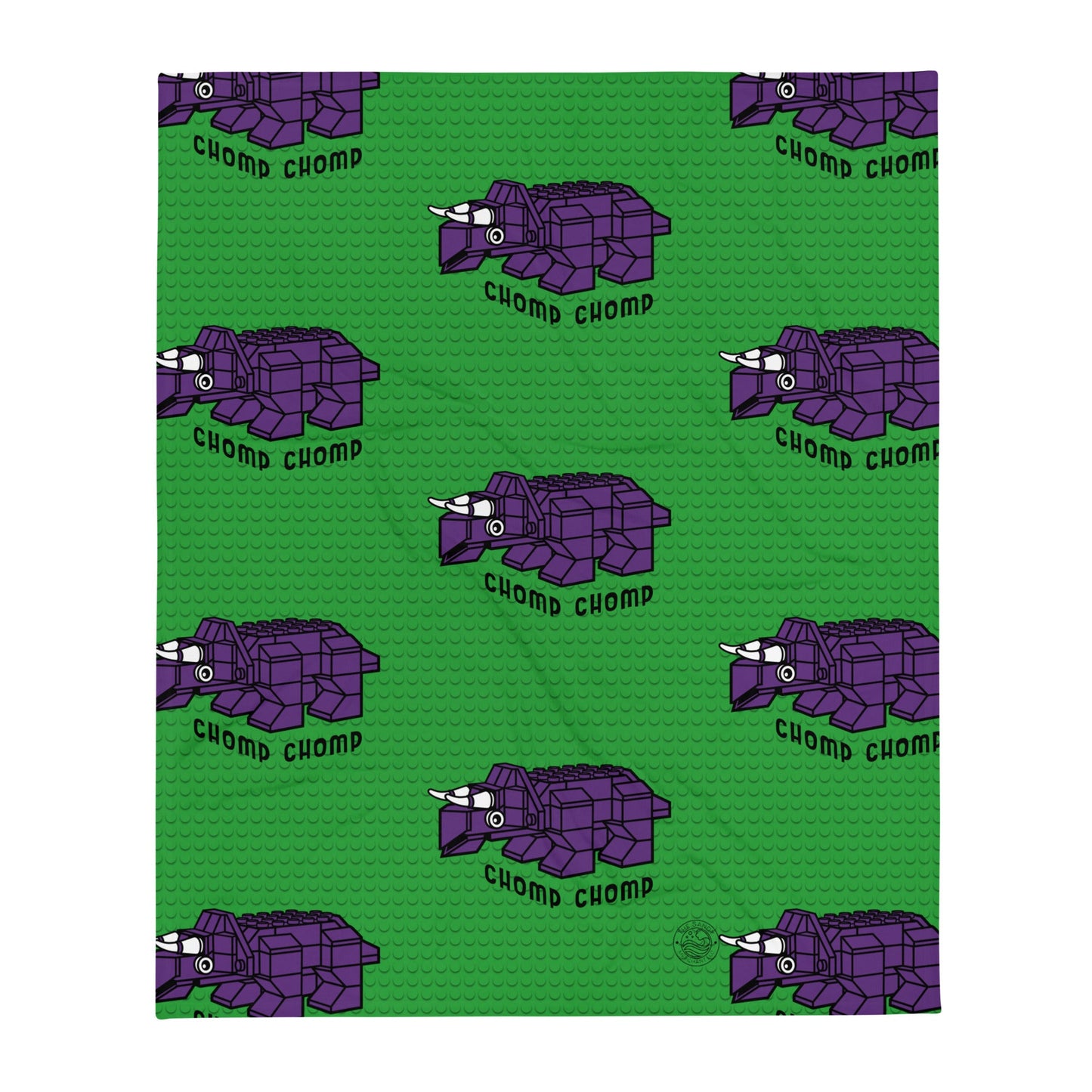 Purple Dino Brick Throw Blanket - The Sandy Merchant