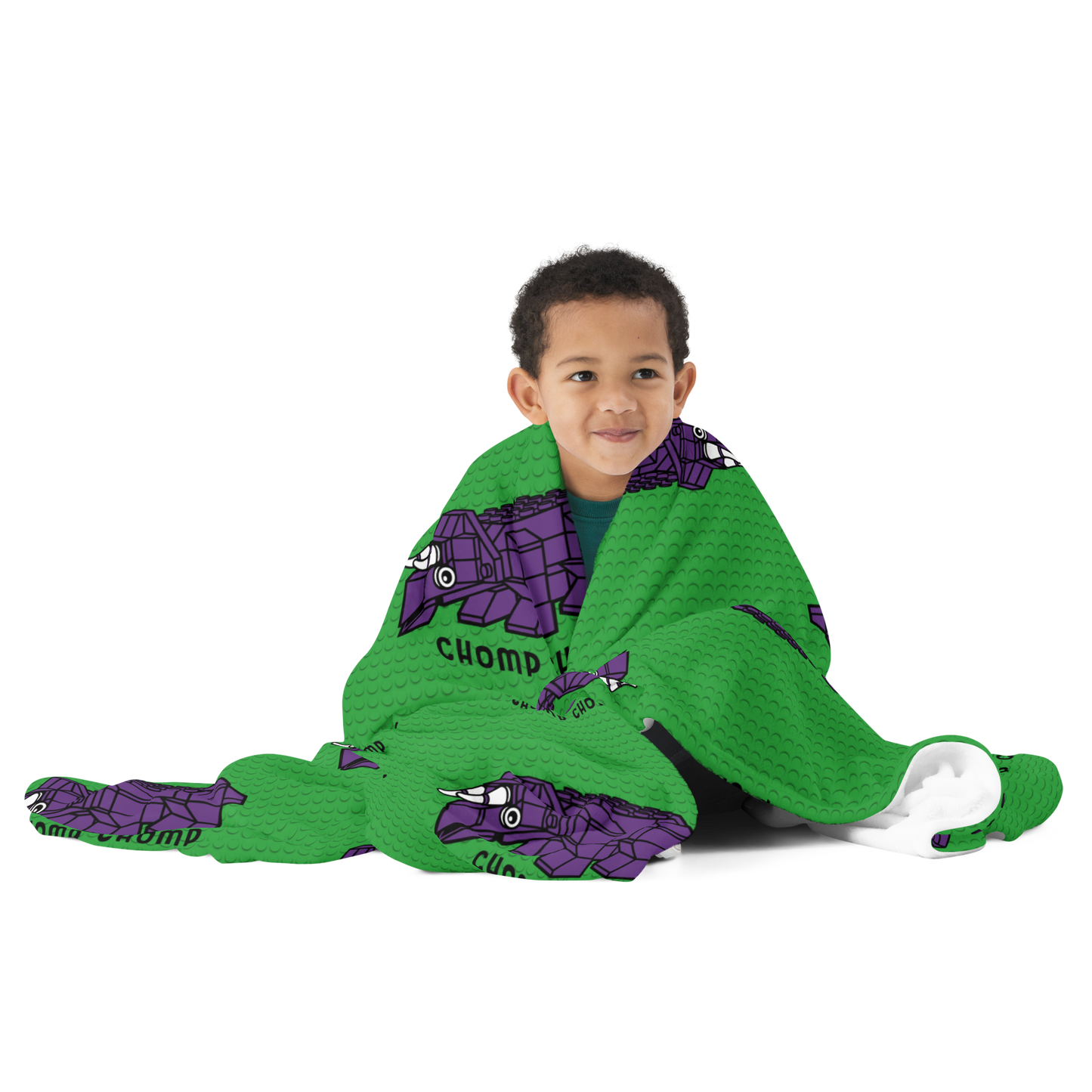 Purple Dino Brick Throw Blanket - The Sandy Merchant