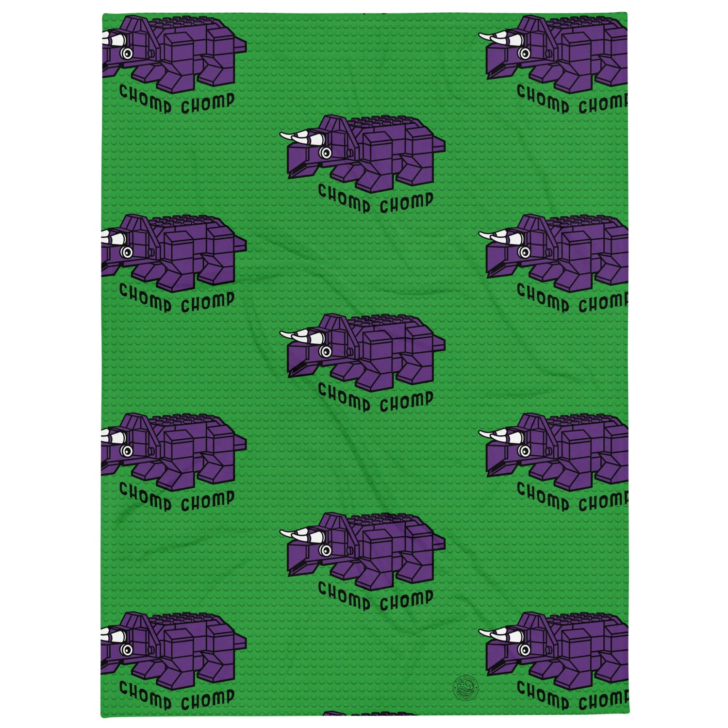 Purple Dino Brick Throw Blanket - The Sandy Merchant