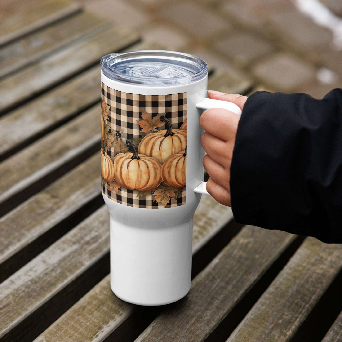 Rustic Autumn Pumpkin Travel mug