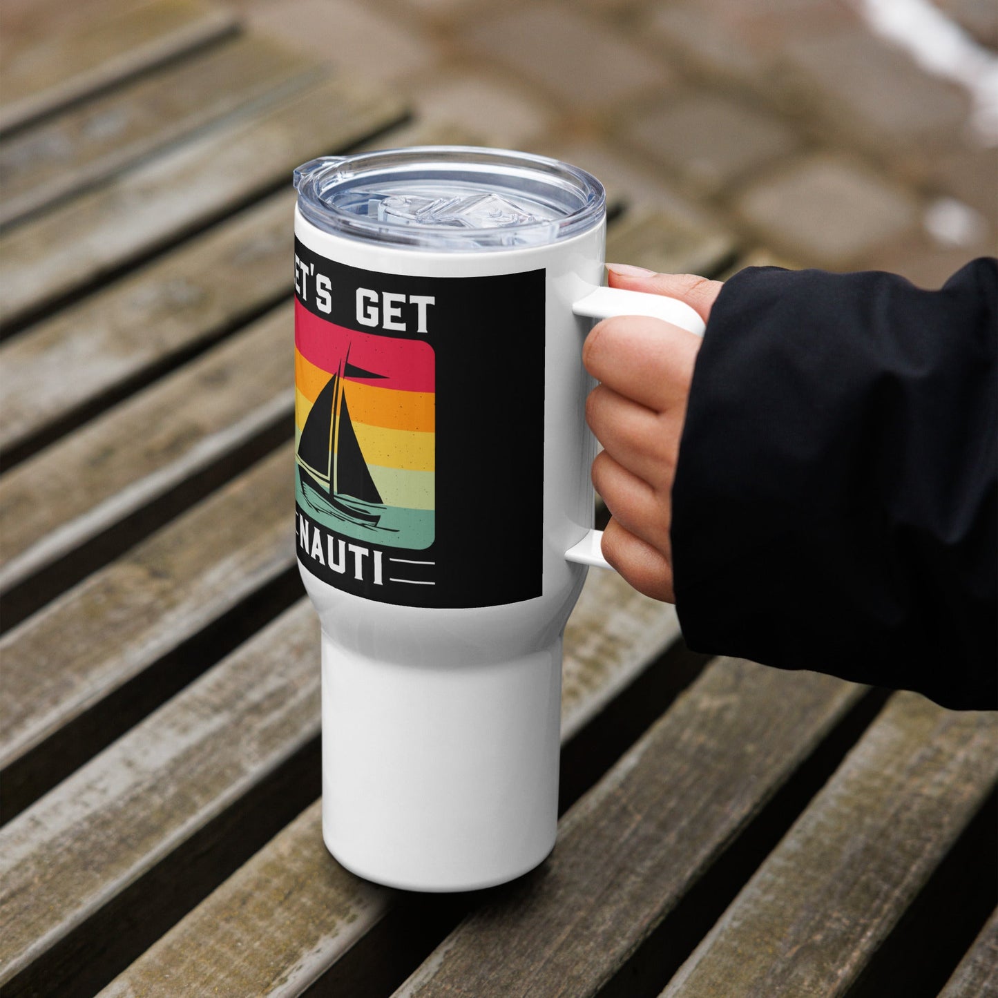 Let's Get Nauti Travel mug