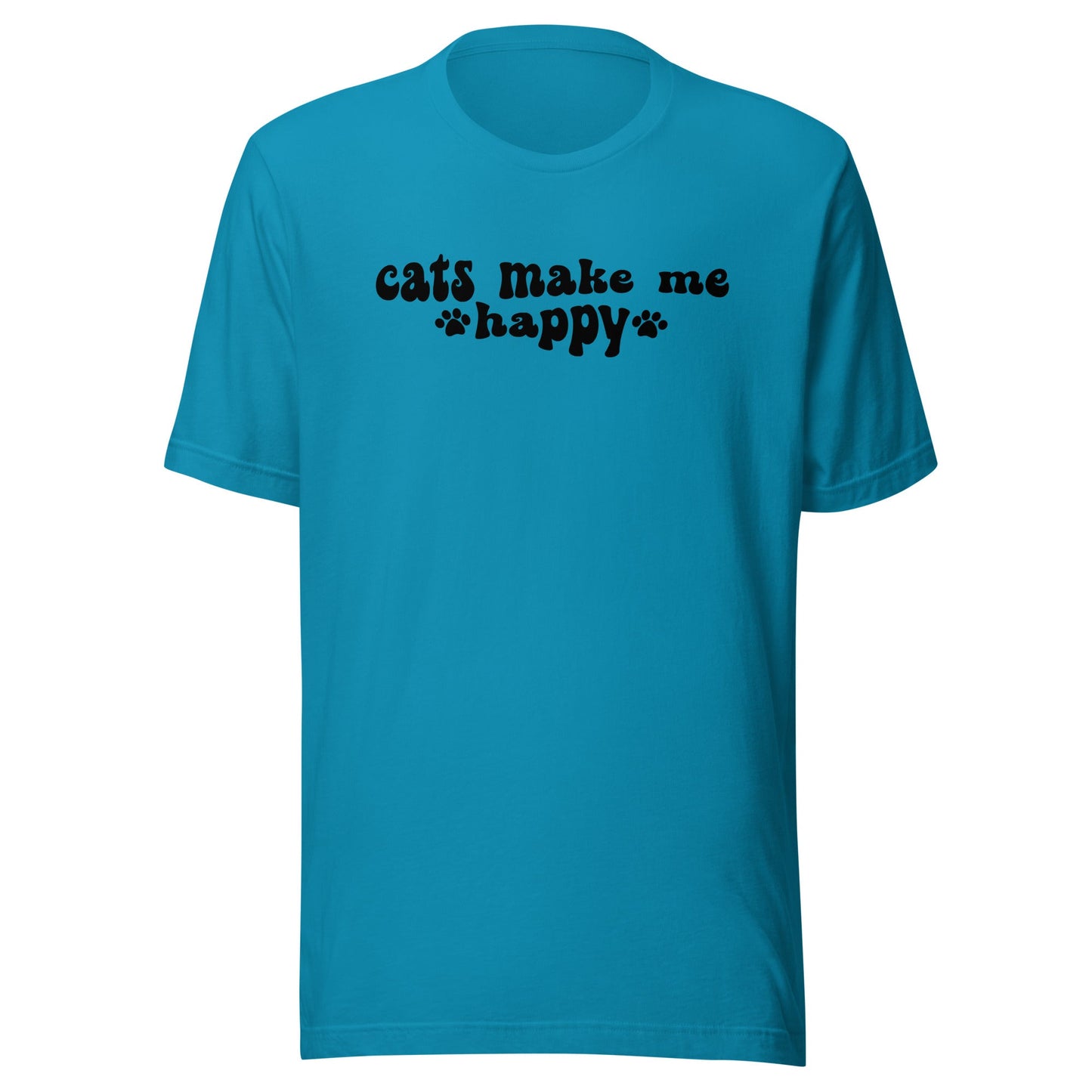 Cats Make Me Happy t-shirt - The Sandy Merchant