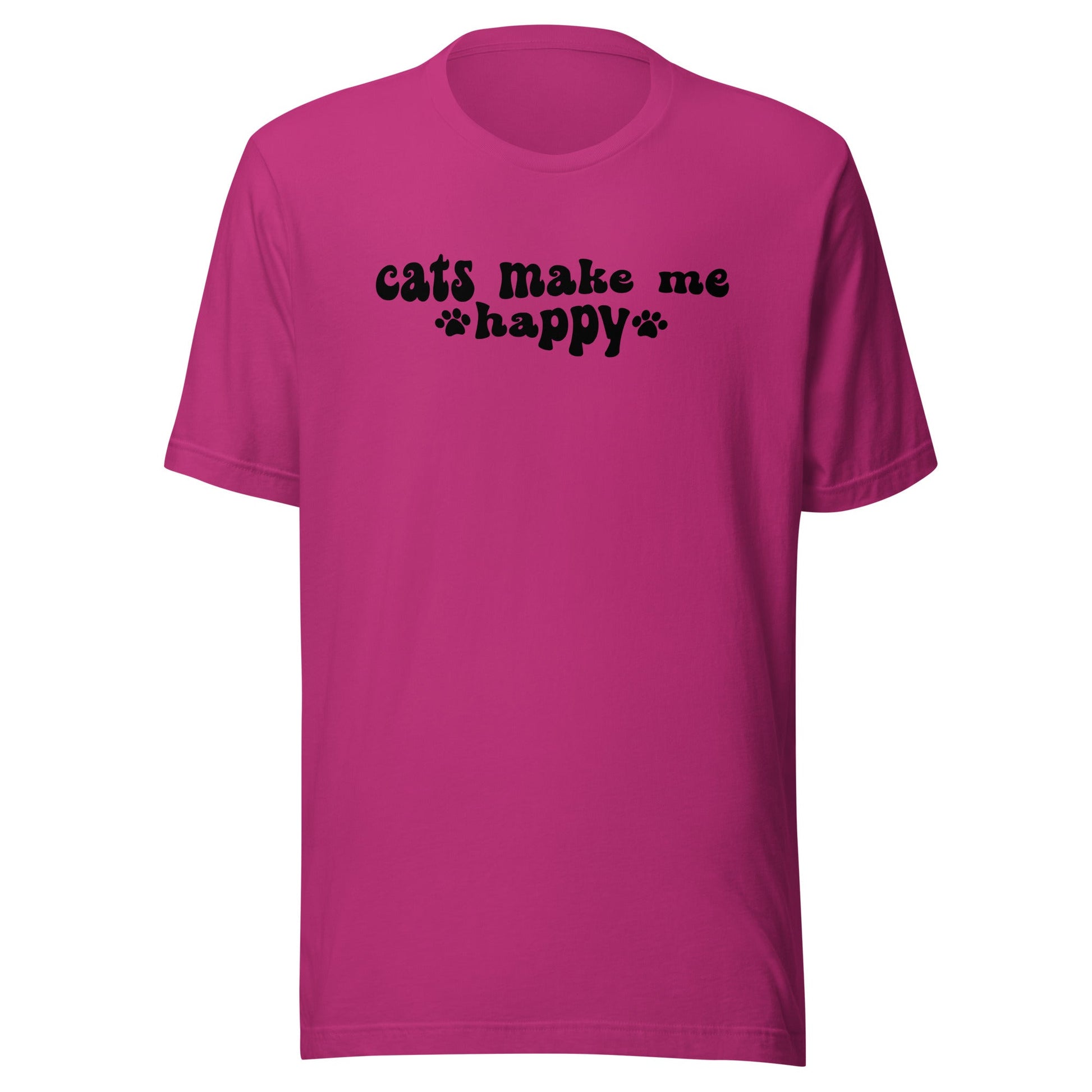 Cats Make Me Happy t-shirt - The Sandy Merchant