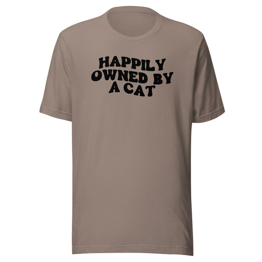 Happily Owned by a Cat t-shirt - The Sandy Merchant