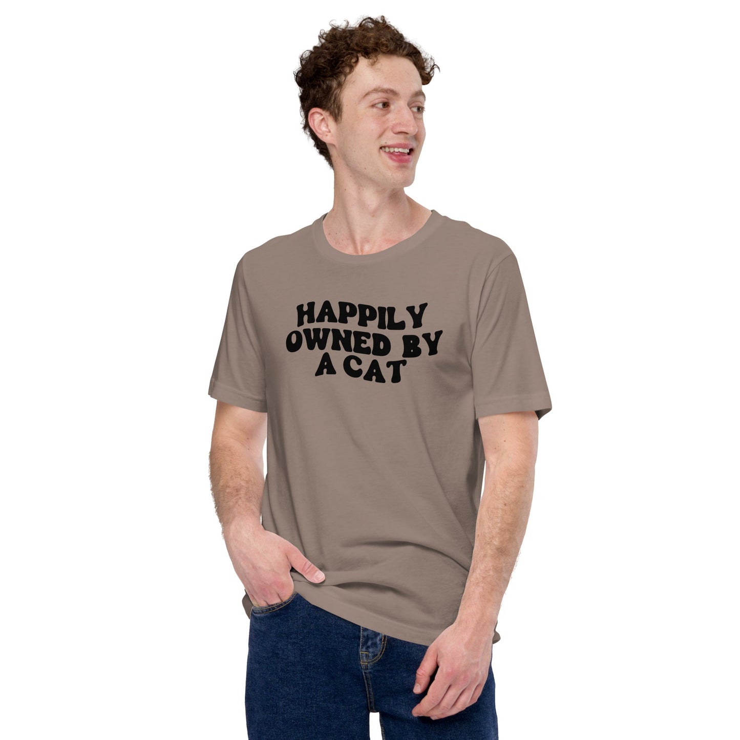 Happily Owned by a Cat t-shirt - The Sandy Merchant