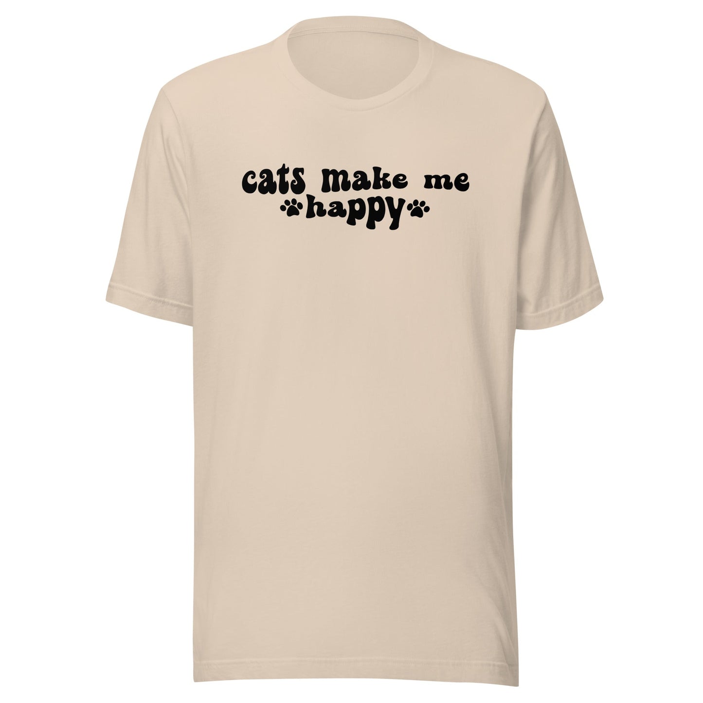 Cats Make Me Happy t-shirt - The Sandy Merchant