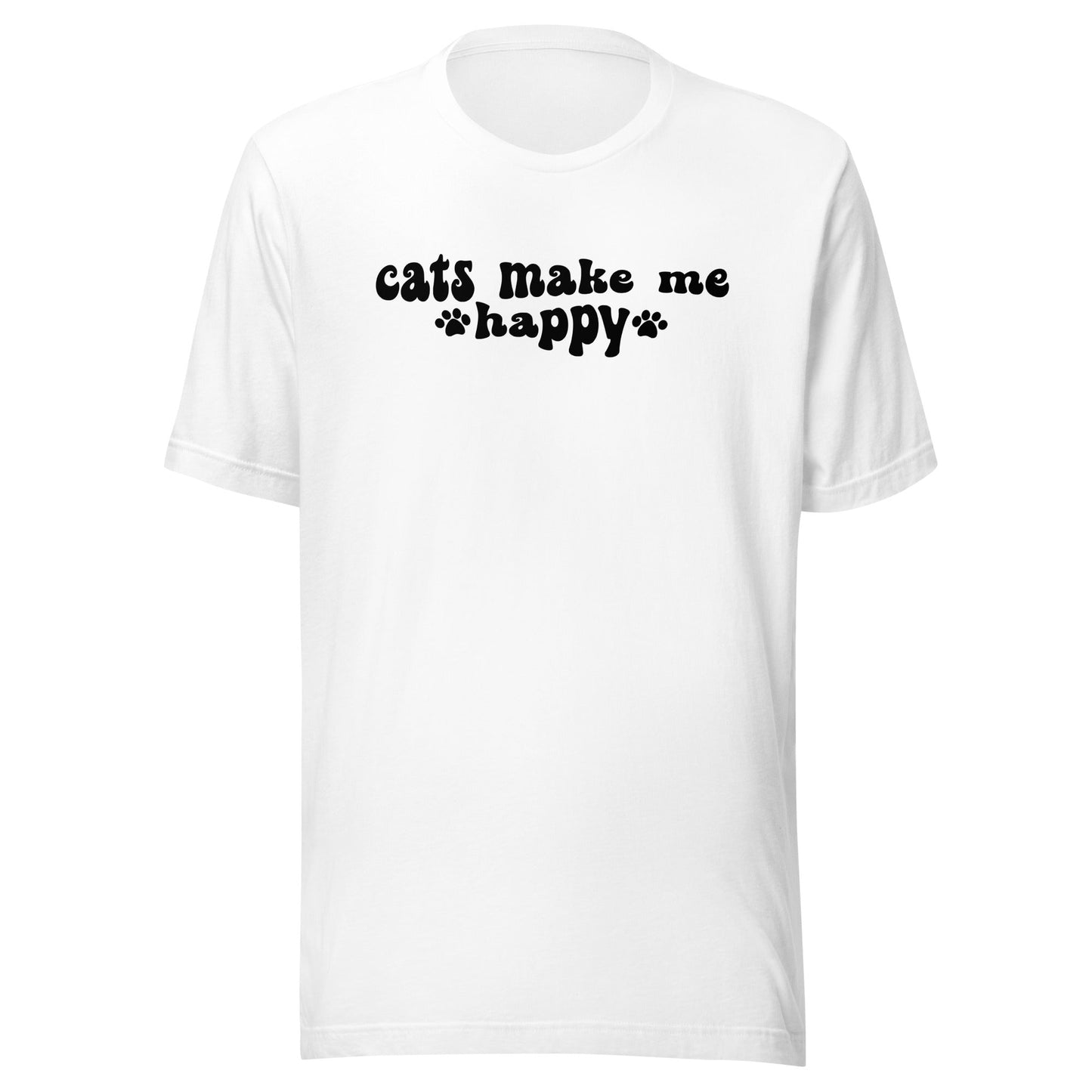 Cats Make Me Happy t-shirt - The Sandy Merchant