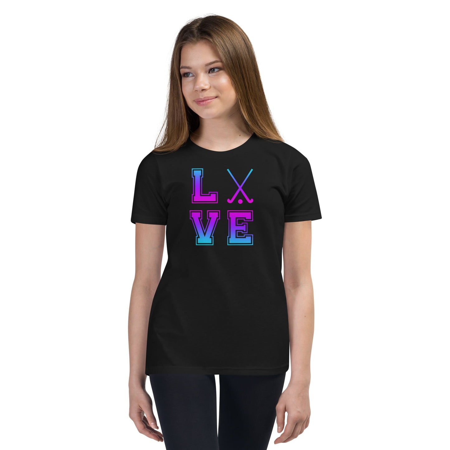 Field Hockey Love Youth Short Sleeve T-Shirt - The Sandy Merchant